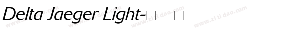 Delta Jaeger Light字体转换